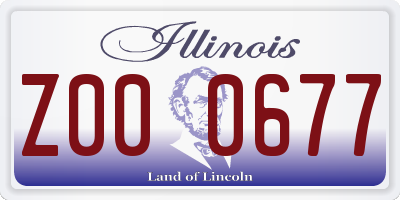 IL license plate Z000677