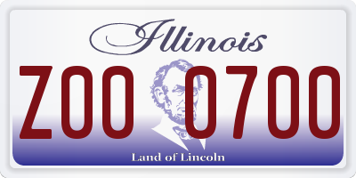 IL license plate Z000700