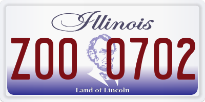 IL license plate Z000702