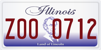IL license plate Z000712