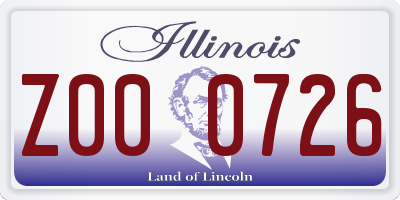 IL license plate Z000726