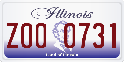 IL license plate Z000731