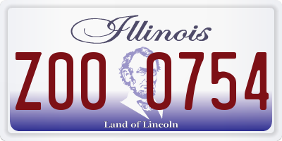 IL license plate Z000754