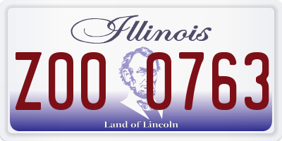 IL license plate Z000763