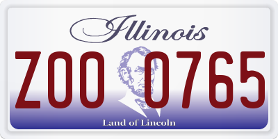 IL license plate Z000765