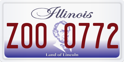 IL license plate Z000772