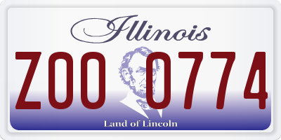 IL license plate Z000774