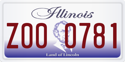 IL license plate Z000781