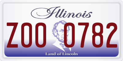 IL license plate Z000782
