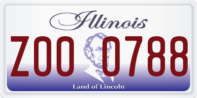IL license plate Z000788