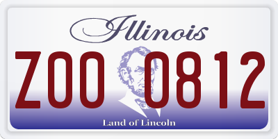 IL license plate Z000812