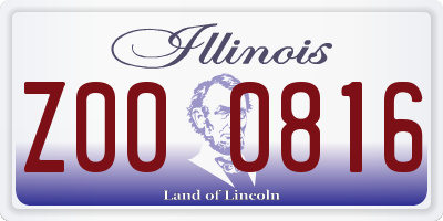 IL license plate Z000816