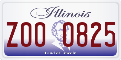 IL license plate Z000825
