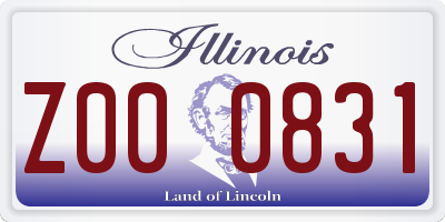 IL license plate Z000831