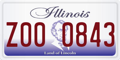 IL license plate Z000843