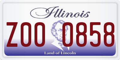 IL license plate Z000858