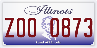 IL license plate Z000873