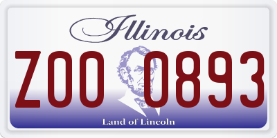 IL license plate Z000893