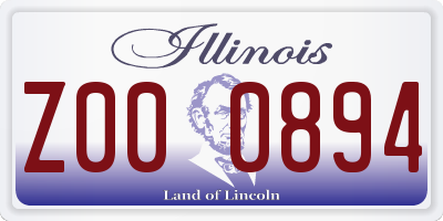 IL license plate Z000894