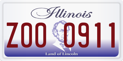 IL license plate Z000911