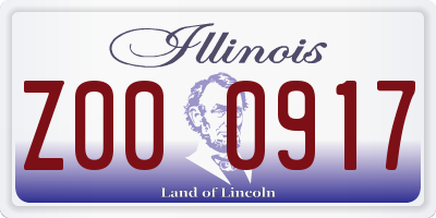IL license plate Z000917