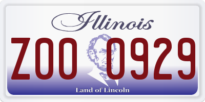 IL license plate Z000929
