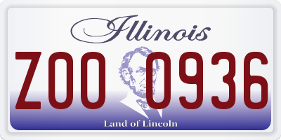 IL license plate Z000936