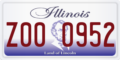 IL license plate Z000952