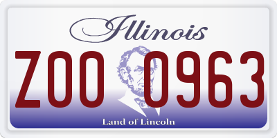 IL license plate Z000963