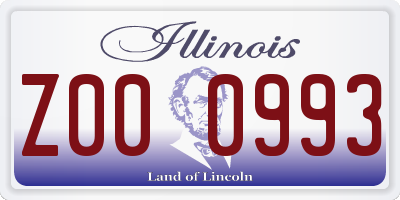 IL license plate Z000993