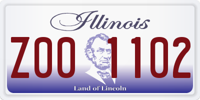 IL license plate Z001102