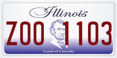 IL license plate Z001103