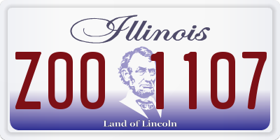IL license plate Z001107