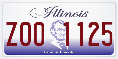 IL license plate Z001125