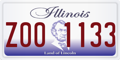 IL license plate Z001133