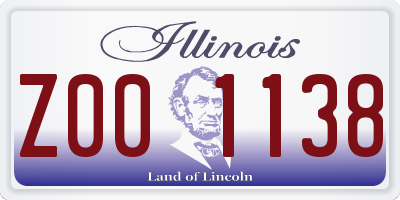 IL license plate Z001138