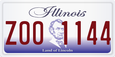 IL license plate Z001144