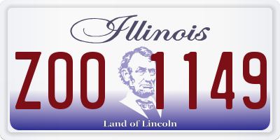 IL license plate Z001149