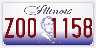 IL license plate Z001158