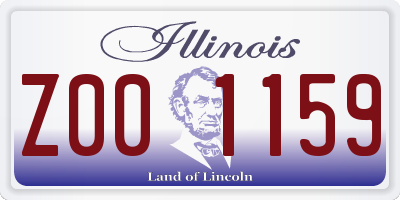IL license plate Z001159