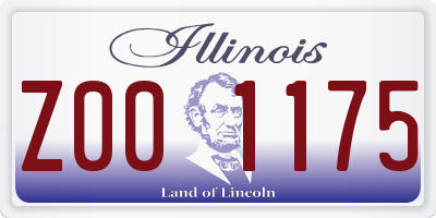 IL license plate Z001175