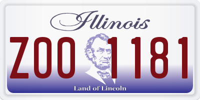 IL license plate Z001181