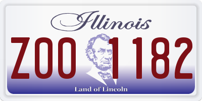 IL license plate Z001182
