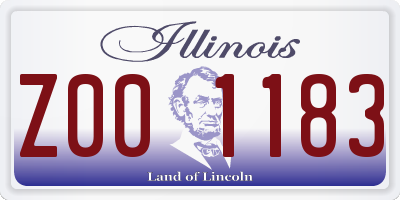 IL license plate Z001183
