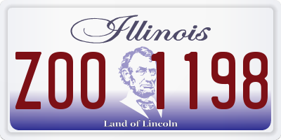 IL license plate Z001198