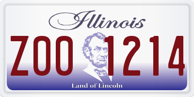 IL license plate Z001214
