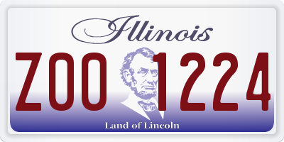 IL license plate Z001224