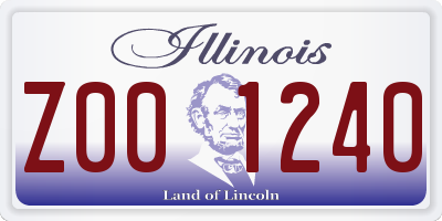 IL license plate Z001240