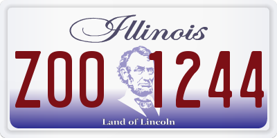 IL license plate Z001244