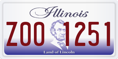 IL license plate Z001251